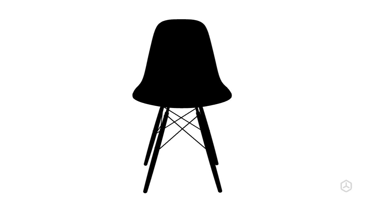 Black office chair GLB model