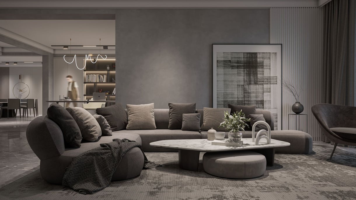3D Interior Rendering for a Living Room