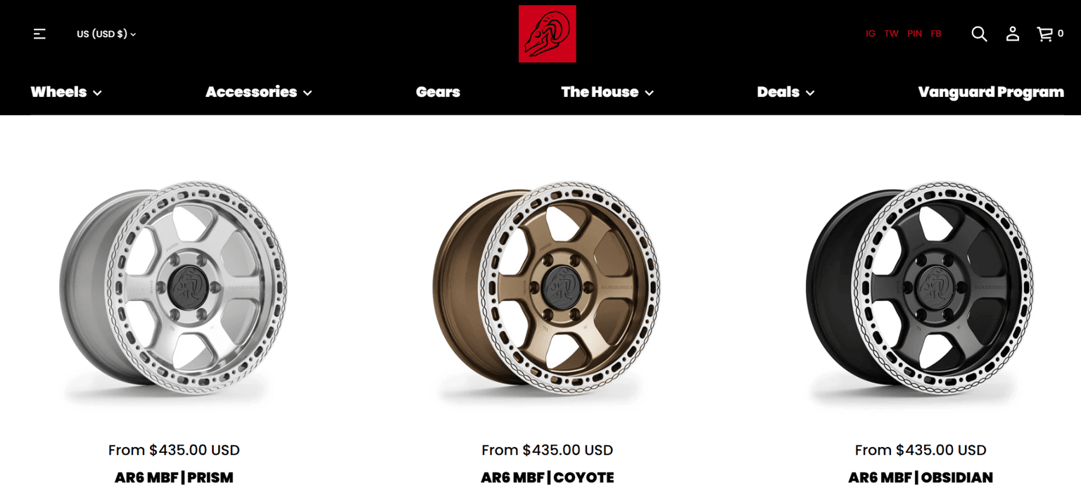 Screenshot of the WheelTechGP website featuring automotive 3D rendering and CGI solutions