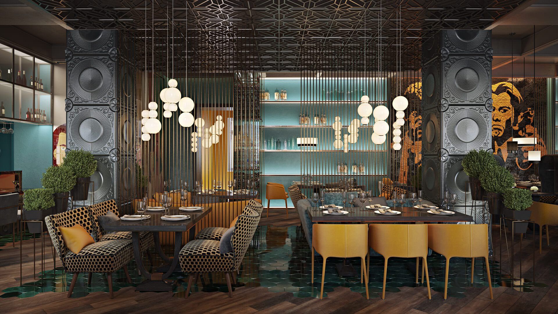 Photorealistic Rendering for a Restaurant Design Project Product 3D Visualization for Restaurant Furniture