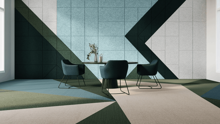 BAUX acoustic wall panels interior rendering