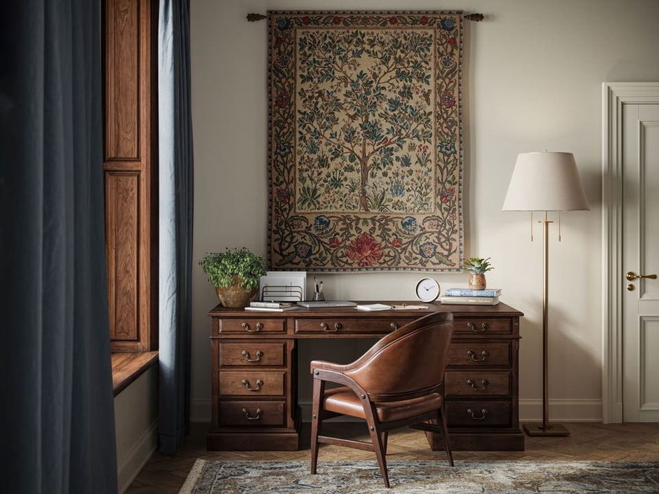 Lifestyle CGI of an Elegant Tapestry