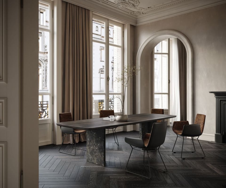 Lifestyle CG Rendering of Chair Upholstery Fabric