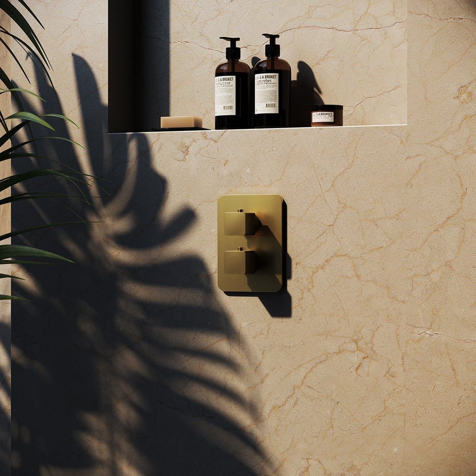 Realistic 3D rendering of bathroom accessories showcasing photorealistic visualization and custom 3D modeling.